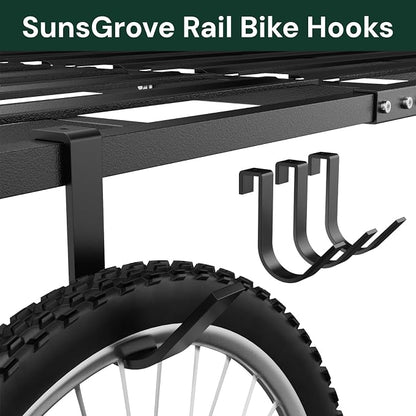 SunsGrove Heavy-Duty 4-Pack Overhead Garage Ceiling Storage Hooks, Add-On - Image 8
