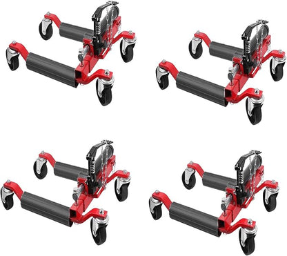 4 Pcs Car Wheel Dolly with Hydraulic Tire Jack, 1500LBS Capacity Trailer Dolly by GarveeTech