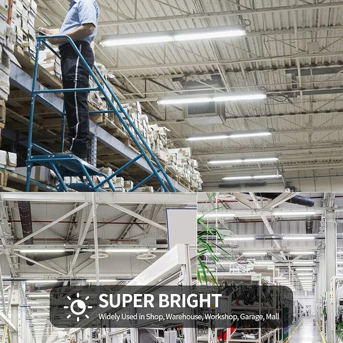 (6-Pack, 8FT LED Shop Light, U Shape Integrated T8 LED Tube Light, 6000K Cold - Image 2