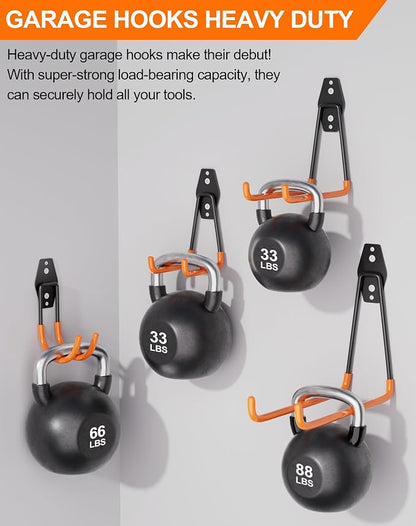 QcoQce 9 Pack Heavy Duty Hooks, Garage Wall Storage - Image 3