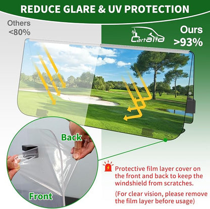 Golf Cart Foldable Windshield 3/16" Thicken Only Fits 2003-2006 Yamaha G22 - Image 5