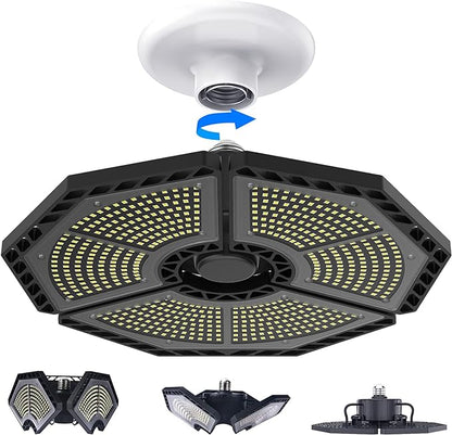 LED Garage Lights, 140W 18500 Lumens Garage Ceiling Lighting, 6000K Daylight by KERNOWO