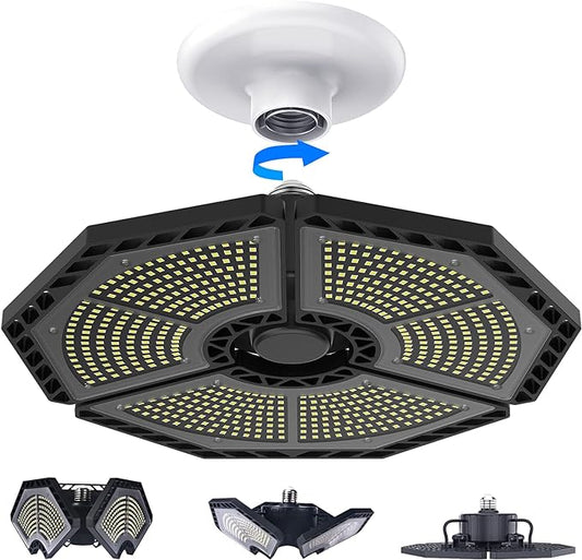 LED Garage Lights, 140W 18500 Lumens Garage Ceiling Lighting, 6000K Daylight by KERNOWO