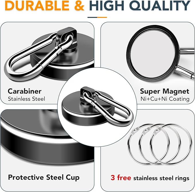 MIKEDE Magnetic Hooks Heavy Duty, 70LBS Strong Magnetic Hooks - Image 4