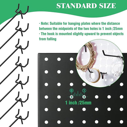 50Pcs 4"/10CM Pegboard Hooks Assortment Set, Metal Peg Board Hooks - Image 5