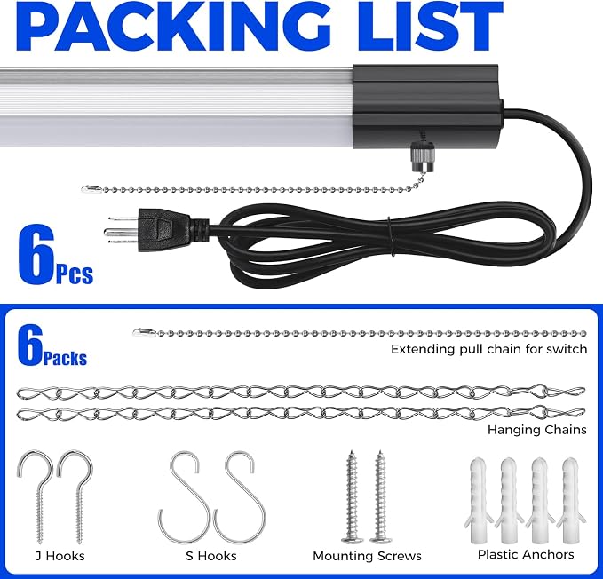 Barrina BS84 LED Shop Lights for Workshop 4FT, 5000K Utility Shop Lights - Image 8