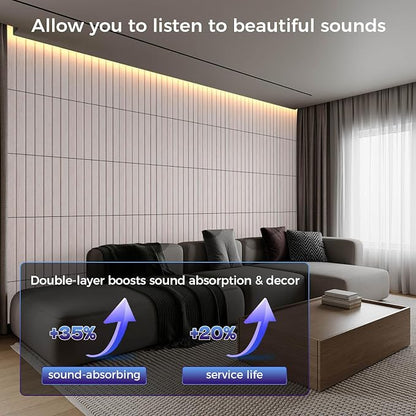 6 Pack Large Soundproof Wall Panels, 1.2lb/ft³ High Density, Thicker 0.47in - Image 5