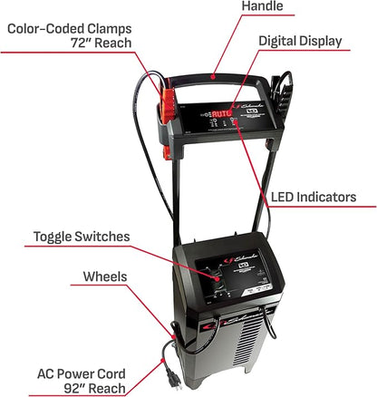 Schumacher Electric Wheeled 6A Car Battery Charger and 275A Engine Starter - Image 6
