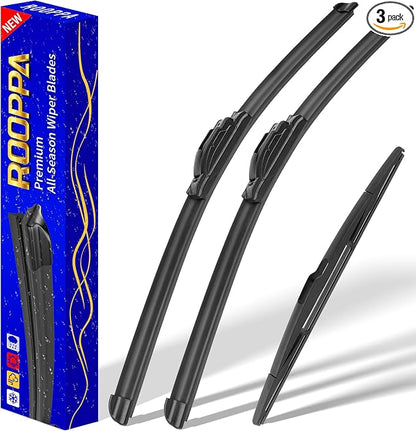 3 wipers Replacement for 2007-2014 Ford Edge/2007-2015 Lincoln MKX, Windshield by ROOPPA