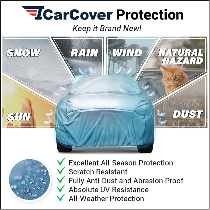 iCarCover Premium Car Cover for 1975-1981 Chevy Monza Coupe Heavy Duty - Image 5