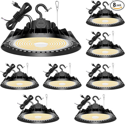 8Pack LED High Bay Lights, 150W UFO High Bay LED Shop Lights, 22500LM by BBESTLED
