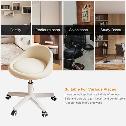 Rolling Stool Set of 4 Rolling Hydraulic Salon Stool - Image 5