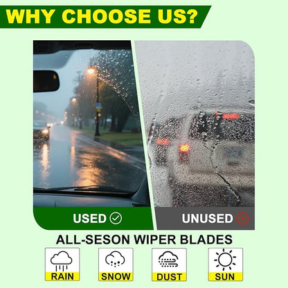 QUALITY 28in + 17in Premium All-Season Windshield Wiper Blades - Image 4