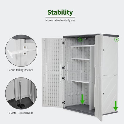 Macrout 50 Cu.Ft Plastic Outdoor Storage Cabinet - Image 8