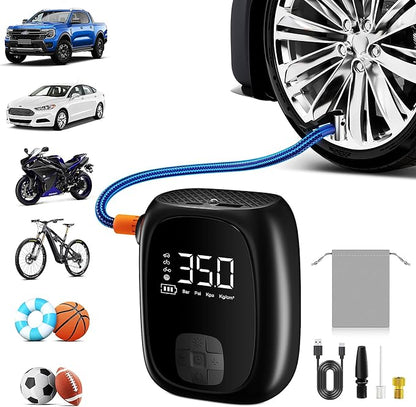 Tire Inflator Portable Air Compressor – Fast Inflation, Auto Shut-Off & LED by Evjeal