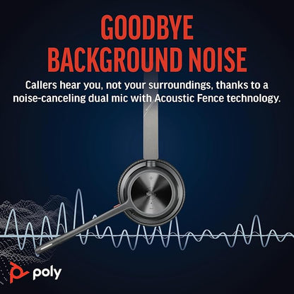 Poly Voyager 4320 UC Wireless Headset & Charge Stand - Image 3