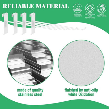 40Pcs 10" Gridwall Display Hooks Assortment Set, Wire Diameter 5mm/ 0.2” - Image 3