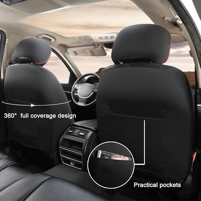 GIANT PANDA 2 Front Leather Car Seat Cover - Image 4