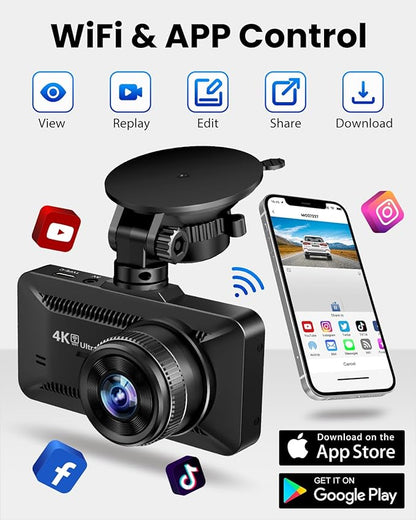 Dash Cam Front and Rear 4K/1080P, Dash Camera - Image 3