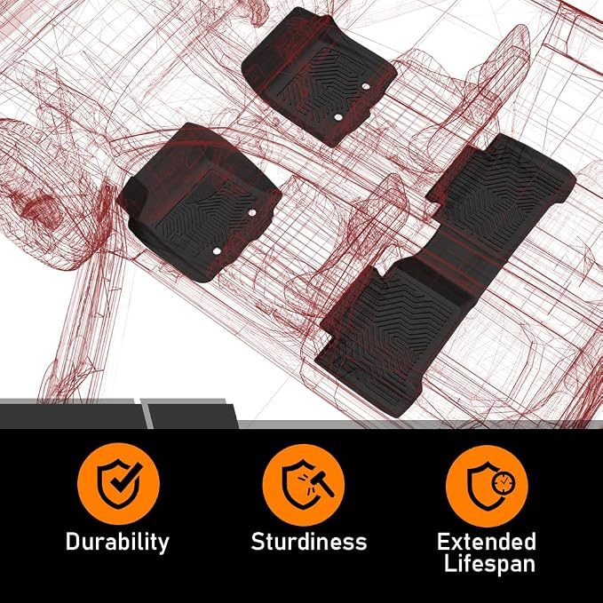 G-PLUS Heavy Duty TPE Floor Mats Cargo Liner Fit - Image 9