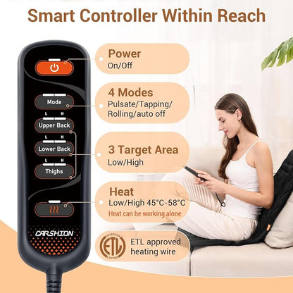Back Massager with Heat, Heated Seat Cover Cushion with 5 Vibrating Massage - Image 7