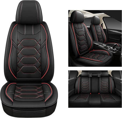 Pariitadin Leather Car Seat Covers Full Set, Waterproof Faux Leather Seat Covers - Image 4