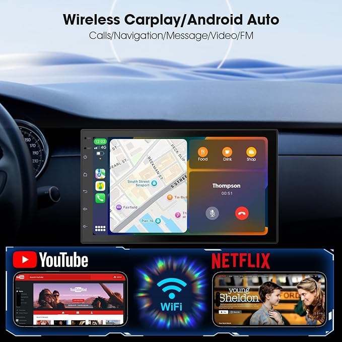 Wireless CarPlay Screen for Car & Android Auto Head Unit - Image 5