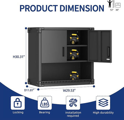 Metal Tool Cabinet, Garage Storage Cabinet System, Wall Cabinet & Locking - Image 3