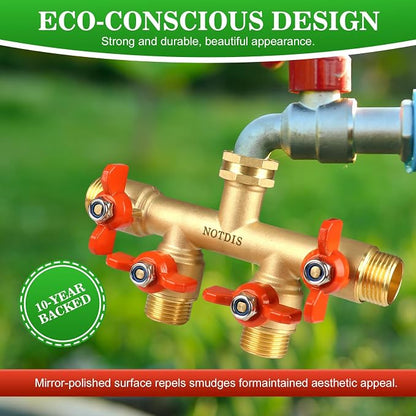 4 Way Brass Hose Splitter Full Flow - Image 4