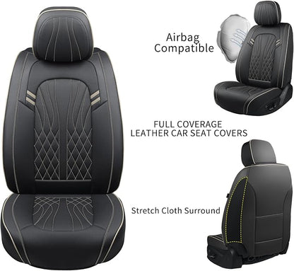 Seat Covers for Cars, Waterproof Seat Covers, Leather Car Seat Covers 2 Pack - Image 4