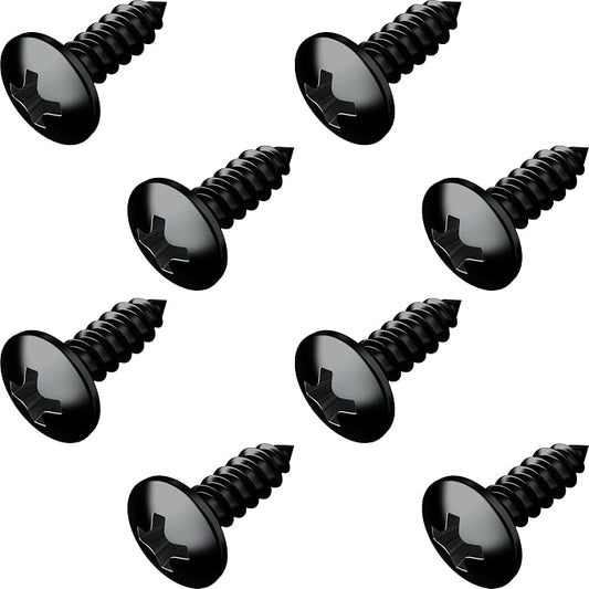 Black Oxide Stainless Steel License Plate Screws by PrimeAve