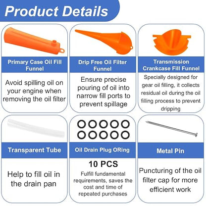 Oil Change Tool Kit for Harley Davidson Accessories, Oil Filter Wrench - Image 2