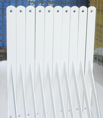 8 Pack L22 x H 12" White Heavy Duty Shelf Brackets - Image 6