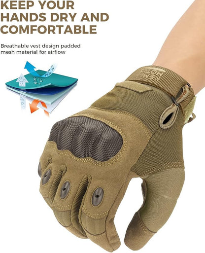 KEMIMOTO Tactical Gloves for Men, Touchscreen Motorcycle Gloves - Image 4