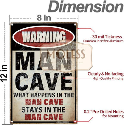 'What Happens Here, Stays Here!' Funny Man Cave Decor - Image 2