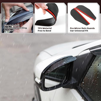 4PCS in Channel Rain Guards for Tacoma 2005-2015 Double Cab, Durable Side Wind - Image 5