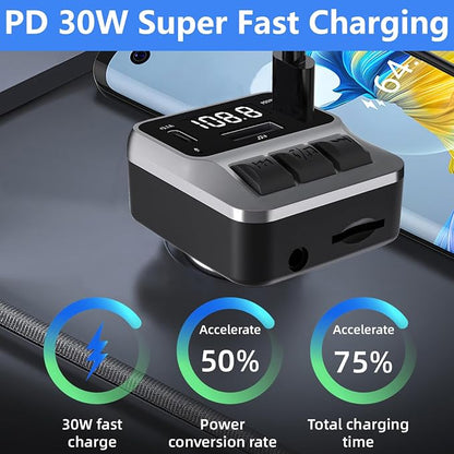 Bluetooth 5.3 FM Transmitter for Car, Handsfree Calling and Audio Receiver - Image 6