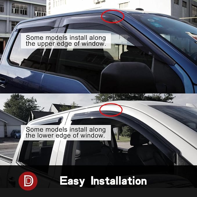 Side Window Visor Wind Vent Deflectors - Image 6