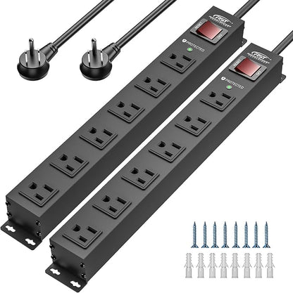 CRST 2Pack 6 Outlet Heavy Duty Power Strip by CRST