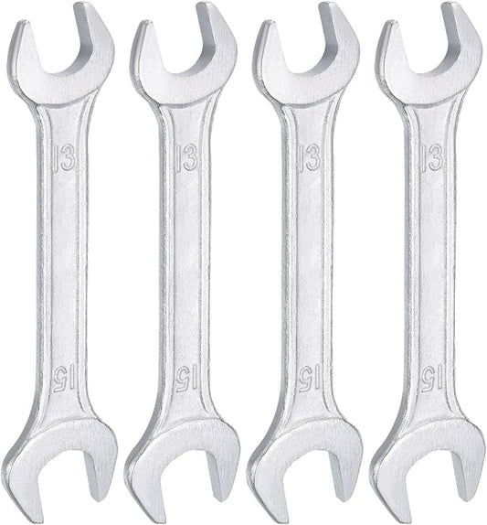 HARFINGTON 5pcs Double Open End Wrench 13mm x 15mm Metric 15 Degree Offset by HARFINGTON