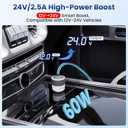 Starlink Mini Car Adapter - 12V to 24V DC Step Up Converter - Image 2