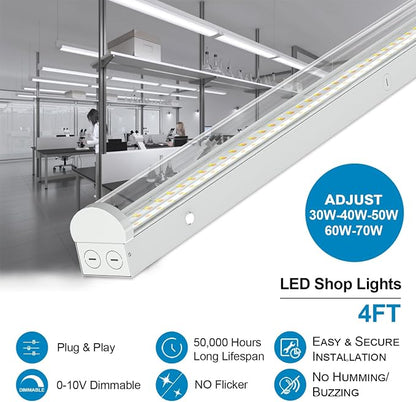 4FT LED Linear Strip Light, Super Bright 4 Foot LED Shop Lights 70W 60W 50W 40W - Image 2