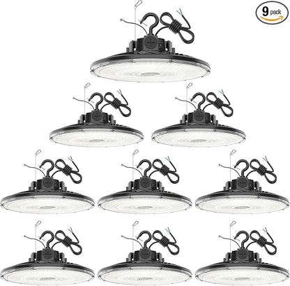 9 Pack 480V LED High Bay Light UL DLC Listed UFO Light 300W 240W 200W Adjustable by YELLORE-Professionalledlightsmanufacturerspecializingincommercialandindustriallighting