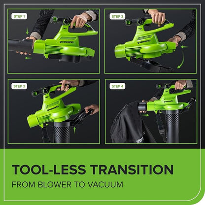 Greenworks 40V Cordless Brushless Leaf Blower/Vacuum - Image 8