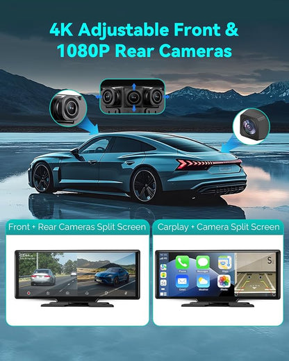 Wireless Carplay Screen for Car, 10.26" Android Auto Screen Compatible - Image 4