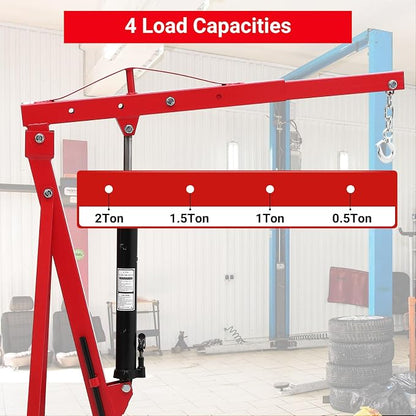 2 Ton Engine Hoist, Folding Cherry Picker Engine Hoist - Image 3