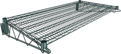 24" x 48" Green Epoxy Wire Wall Mount Shelf by Krollen+Industrial