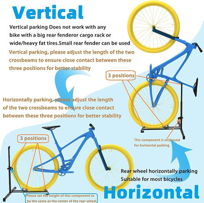 Foozet Bike Stand, Vertical Bike Rack Garage, Space-Saving Rack - Image 4
