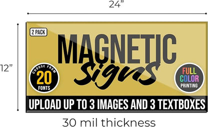 2-Pack, 30 mil Customized Vinyl Car Magnets, Personalized Magnetic Sheets - Image 5