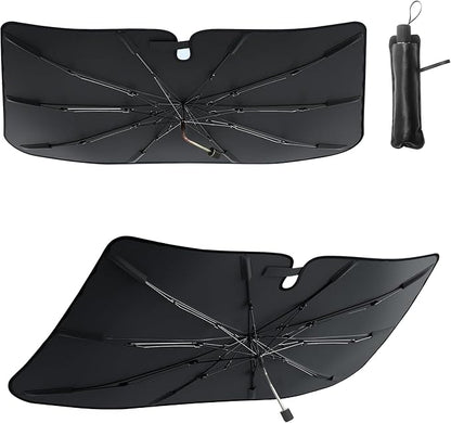 Windshield Sun Shade Umbrella, Portable Foldable, Spring Structure Wind Shield by MRBryantXUSuper